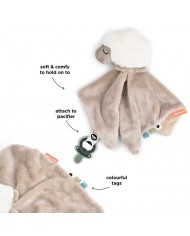 Doudou plat attache-sucette - Sheepy - Sable