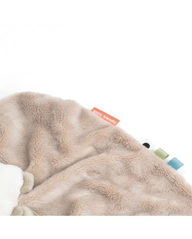 Doudou plat attache-sucette - Sheepy - Sable