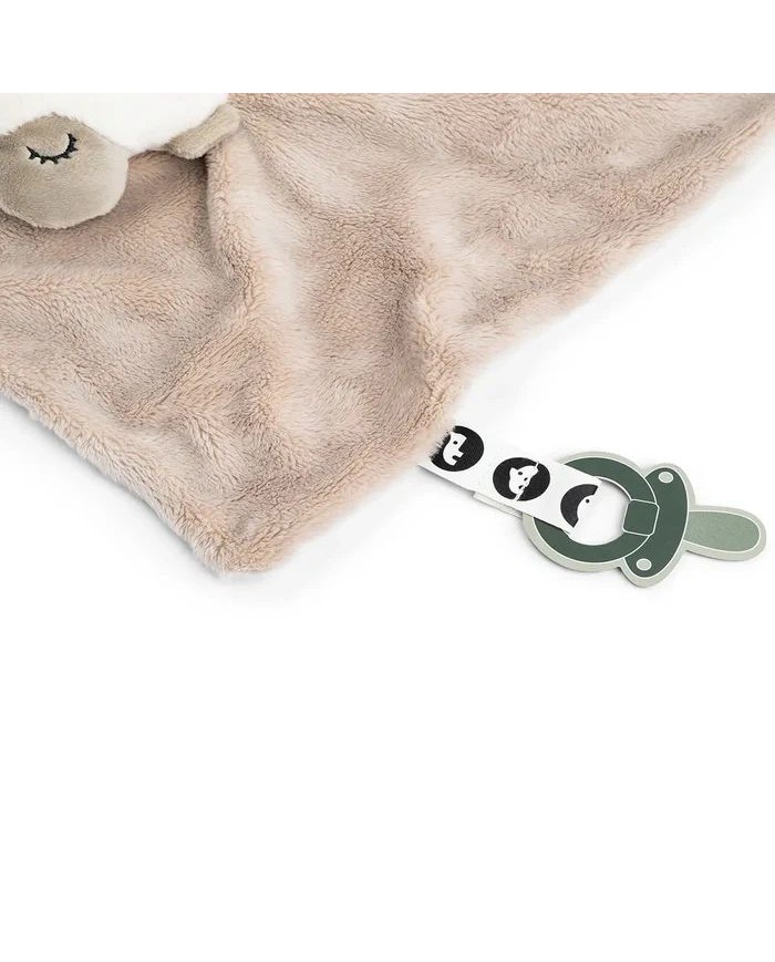Doudou plat attache-sucette - Sheepy - Sable