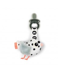 Doudou attache-sucette - Birdee - Bleu