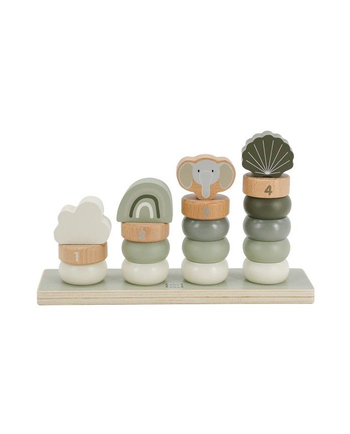 Little Stacking Rings - Olive Green