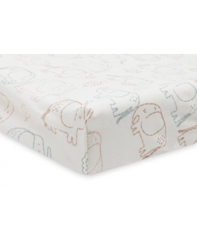 Housse matelas à Langer Jersey 50x70cm - Elephant Tales Housse matelas à Langer Jersey 50x70cm - Elephant Tales