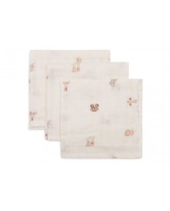 Lot de 3 Serviettes Gaze de Coton 31x31cm - Flower Fairies Lot de 3 Serviettes Gaze de Coton 31x31cm - Flower Fairies