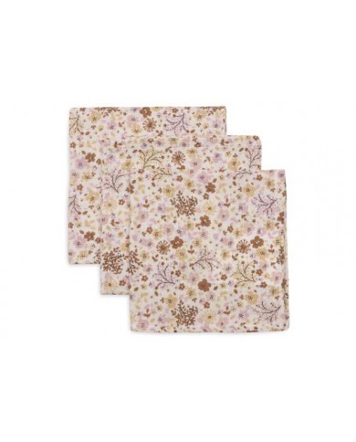 Lot de 3 Serviettes Gaze de Coton 31x31cm - Flower Fairies Lot de 3 Serviettes Gaze de Coton 31x31cm - Flower Fairies