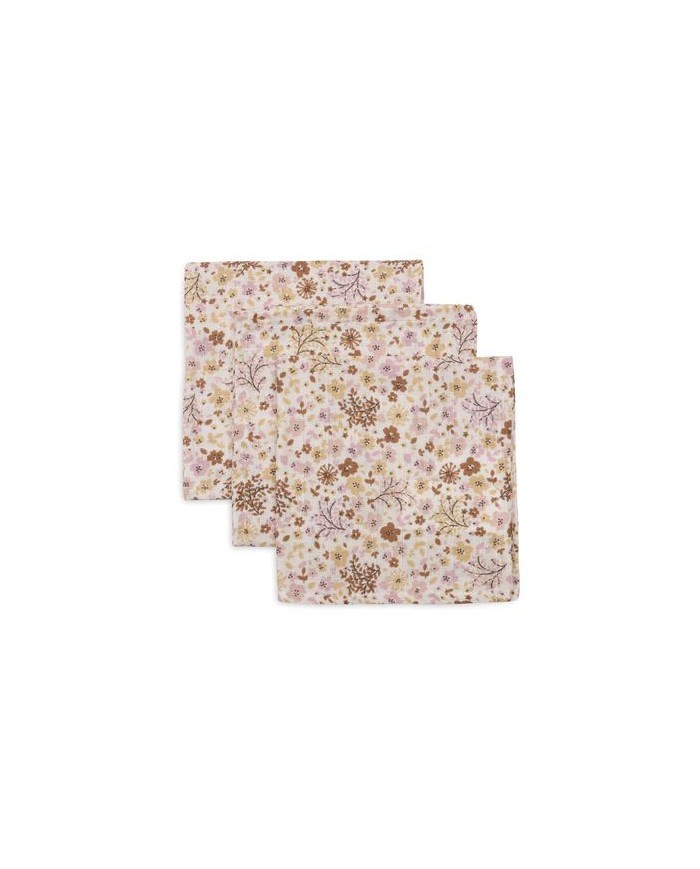 Lot de 3 Serviettes Gaze de Coton 31x31cm - Flower Fairies Lot de 3 Serviettes Gaze de Coton 31x31cm - Flower Fairies