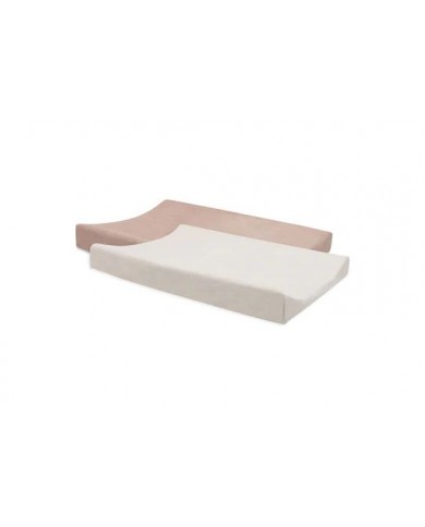 Housse matelas à Langer Éponge 50x70cm Wild Rose/Ivory - 2 Unités