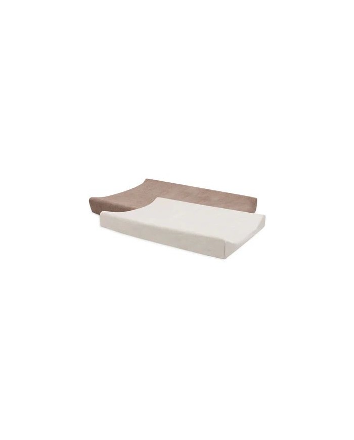 Housse matelas à Langer Éponge 50x70cm Milky Coffee/Ivory - 2 Unités