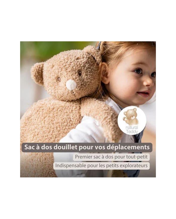 Sac à dos Teddy - 30 cm - ours - Beige