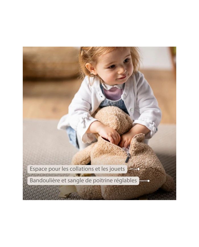 Sac à dos Teddy - 30 cm - ours - Beige