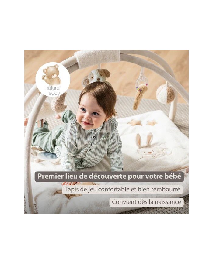 Tapis de jeu Teddy avec arches carré - 70 x 80 cm