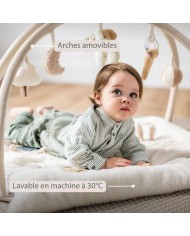 Tapis de jeu Teddy avec arches carré - 70 x 80 cm