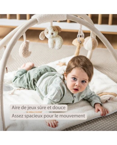 Tapis de jeu Teddy avec arches carré - 70 x 80 cm