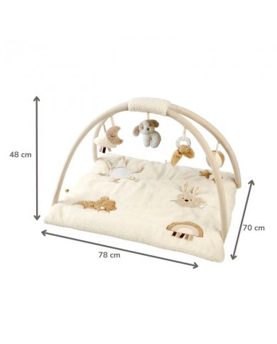 Tapis de jeu Teddy avec arches carré - 70 x 80 cm