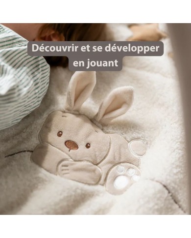 Tapis de jeu Teddy avec arches carré - 70 x 80 cm