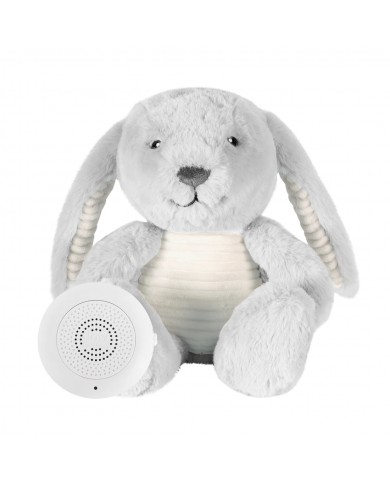 Doudou Battements de Coeur rechargeable - Milo le lapin - Gris