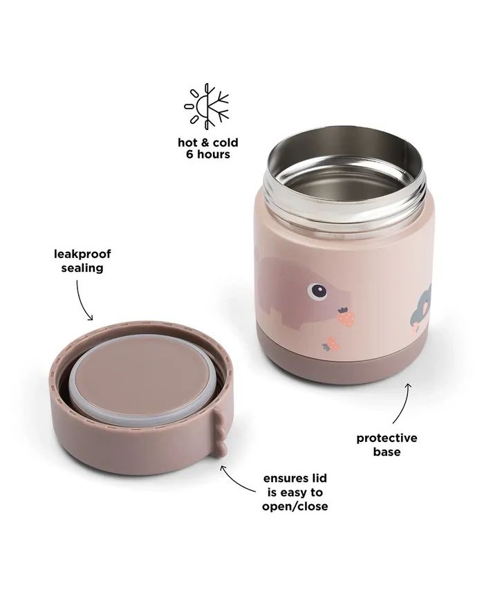 Boîte repas isotherme 300 ml Tiny farm Rose