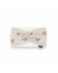 Bandeau croisé bouclette rose