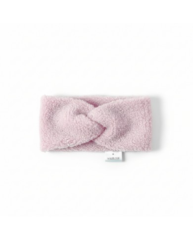 Bandeau croisé bouclette rose
