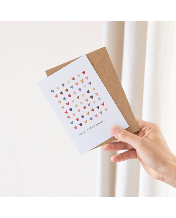 Carte de voeux "Bonjour petit amour"