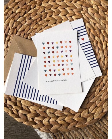 Carte de voeux "Bonjour petit amour"
