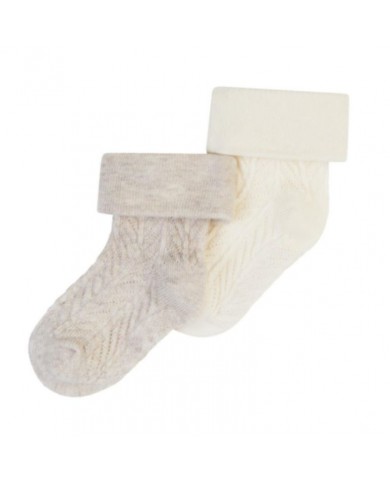 Chaussettes fille (2 paires) Floren - Oatmeal melange