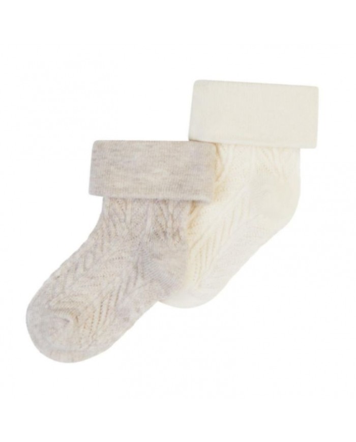 Chaussettes fille (2 paires) Floren - Oatmeal melange