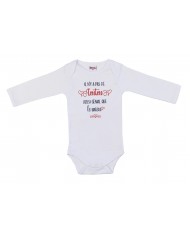 Body manches longues "Il n'y a pas de tonton aussi génial" blanc