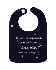 Bavoir "C'est promis je vous laisse dormir" Noir