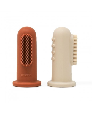 Brosse à dents doigt mushie Clay/Shifting sand