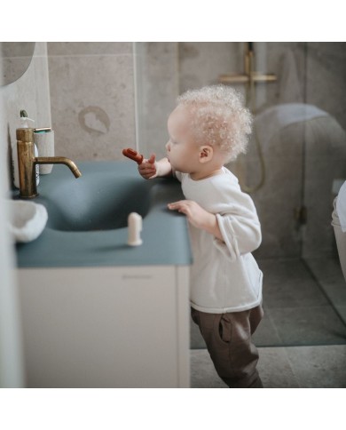 Brosse à dents doigt mushie Clay/Shifting sand