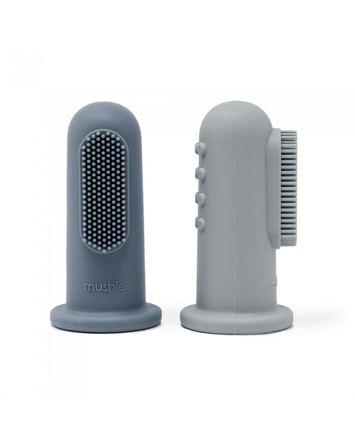 Brosse à dents doigt mushie Stone/Tradewinds