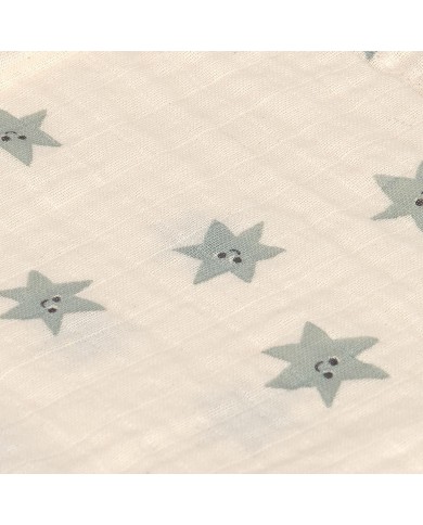 Lot de 3 tétras en coton 60 x 60 cm - Tiny Team, granite vert