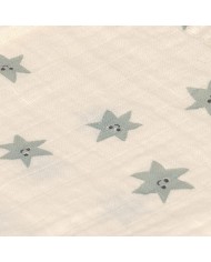 Lot de 3 tétras en coton 60 x 60 cm - Tiny Team, granite vert