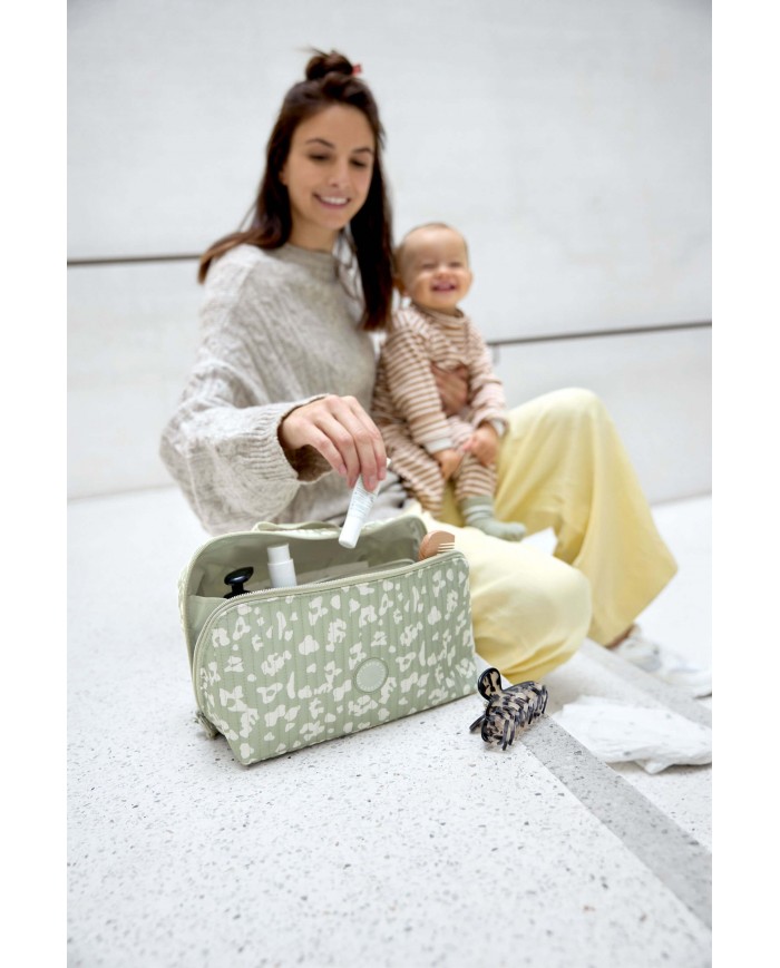 Organisateur de table à langer - Leo, kaki clair