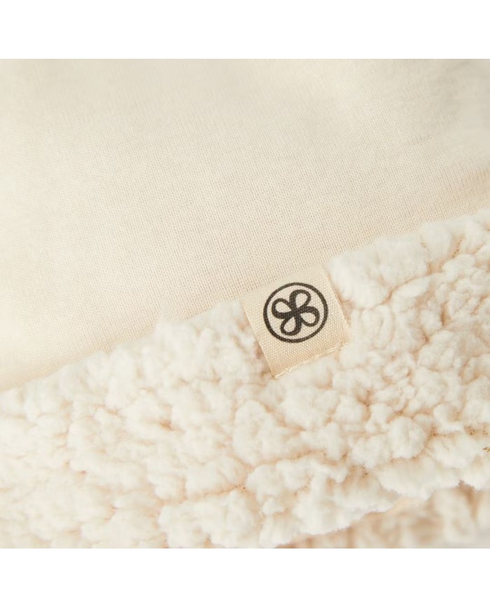 Bonnet réversible en Teddy - 0-6 mois - Off White