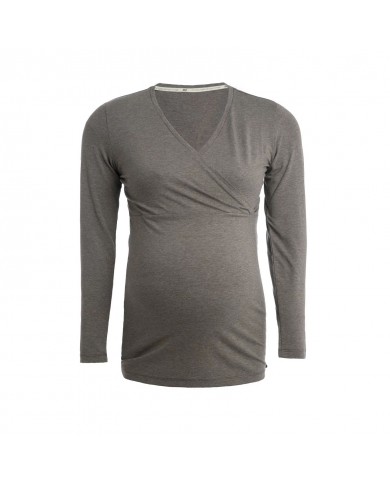 T-shirt manches longues d'allaitement - Glow Hazel Brown