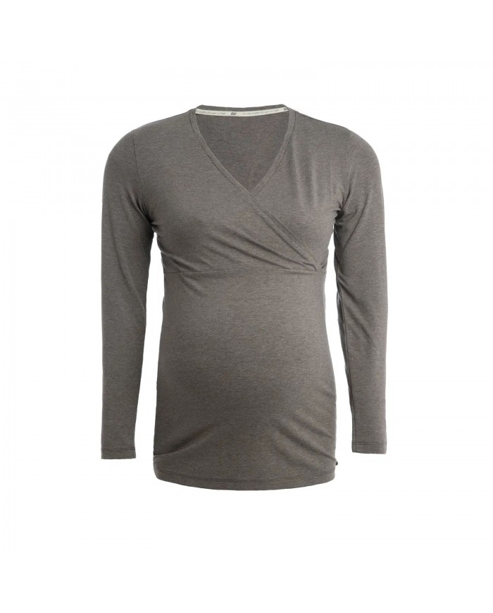 T-shirt manches longues d'allaitement - Glow Hazel Brown