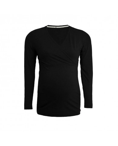 T-shirt manches longues d'allaitement - Glow Noir