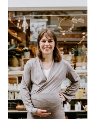 T-shirt manches longues d'allaitement - Glow Noir