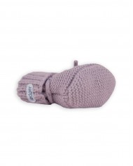 Chaussons bébé en laine Mérinos - Rose - 6-12 mois