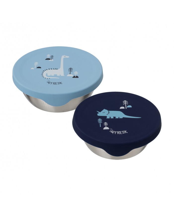 Snackbox inox (lot de 2) - Dino