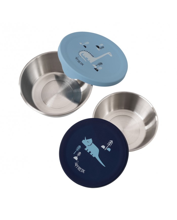 Snackbox inox (lot de 2) - Dino