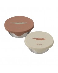 Snackbox inox (lot de 2) - Dino