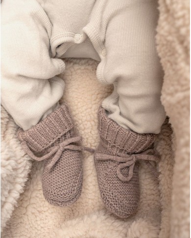 Chaussons bébé en laine Mérinos - Buffalo - 6-12 mois