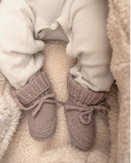 Chaussons bébé en laine Mérinos - Buffalo - 6-12 mois