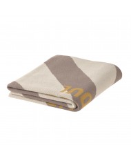 Couverture 80x100 cm - Coton Bio, Rayé nature taupe