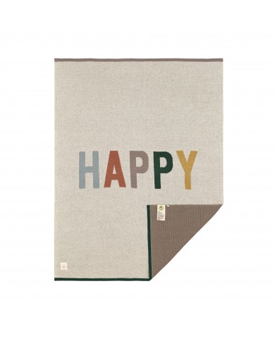 Couverture 80x100 cm - Coton Bio, Happy nature