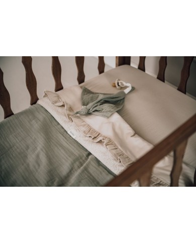 Attache sucette mouchoir Faro - Sage