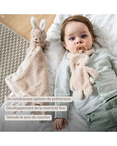 Attache sucette Lapin - Teddy écru