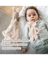 Attache sucette Lapin - Teddy écru